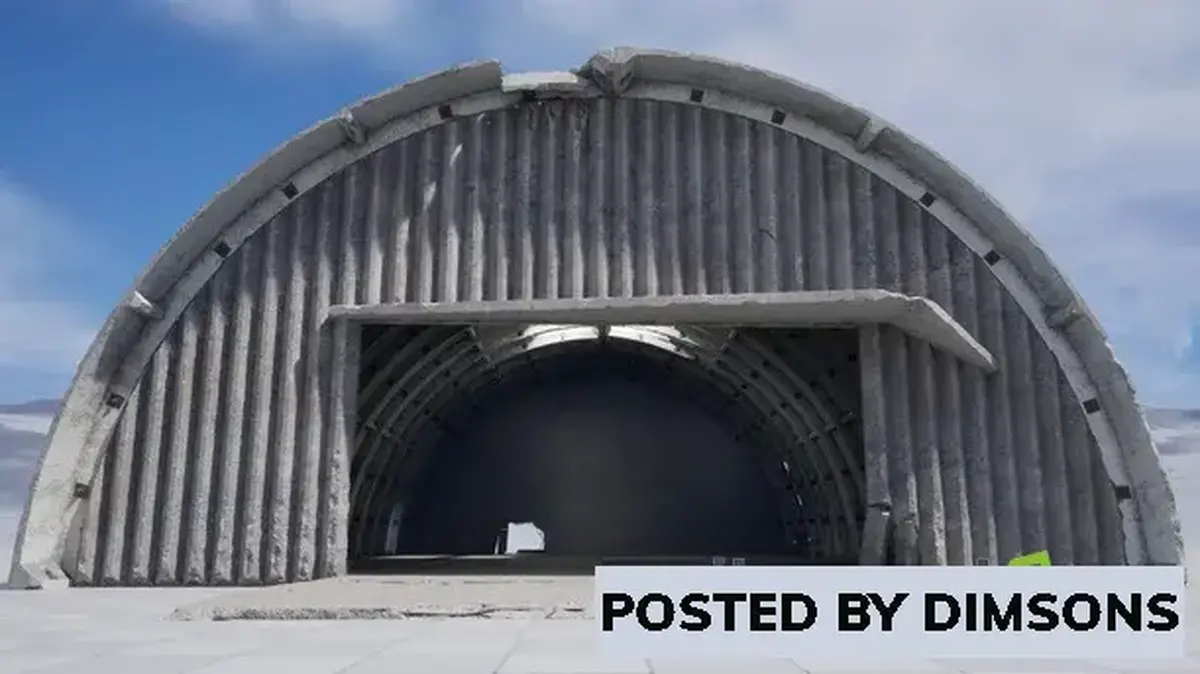 Unreal Engine Props Concrete hangar v.1 v5.x