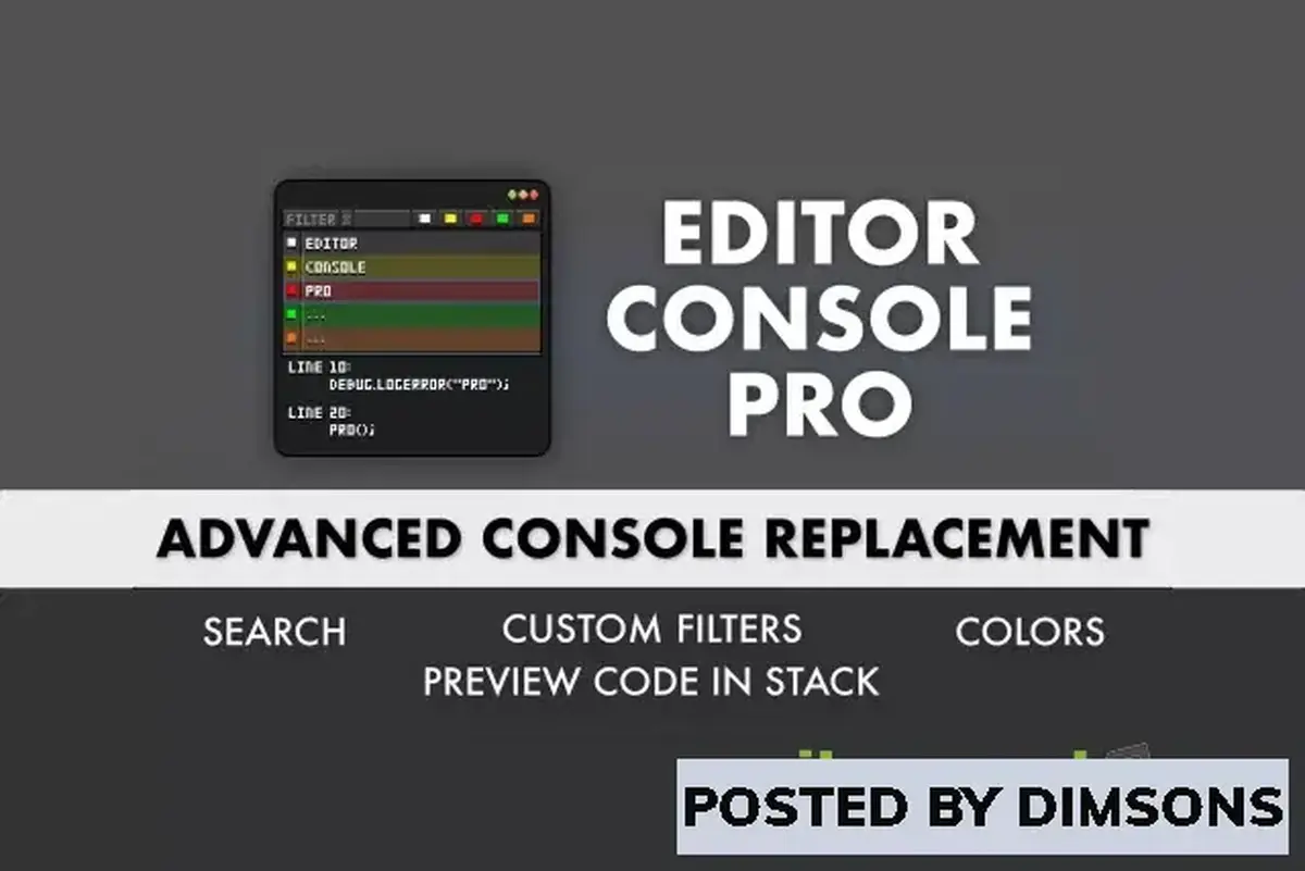 Unity Tools Editor Console Pro v3.974