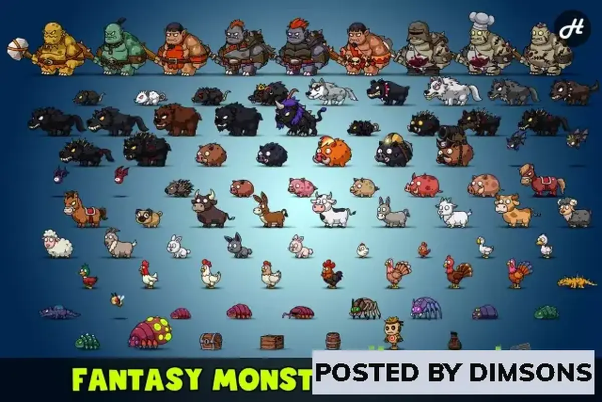 Unity 2D Fantasy Monsters Animated (Megapack) v2.2