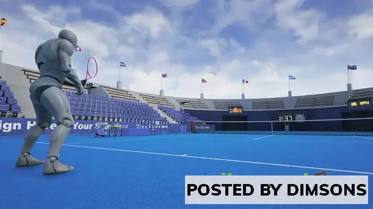 Unreal Engine Environments French Open Tennis Court & Blueprint v4.24-4.27, 5.0-5.2