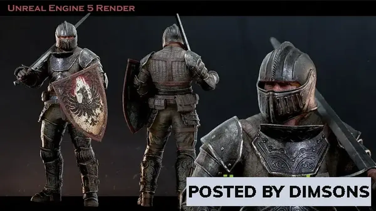 Unreal Engine Characters Knight Errant v4.22 - 4.27, 5.0 - 5.2