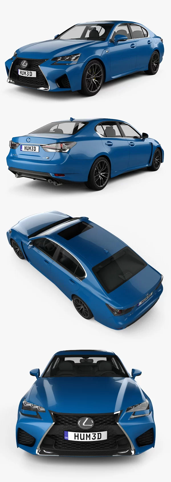 Lexus GS F 2018 3D Model