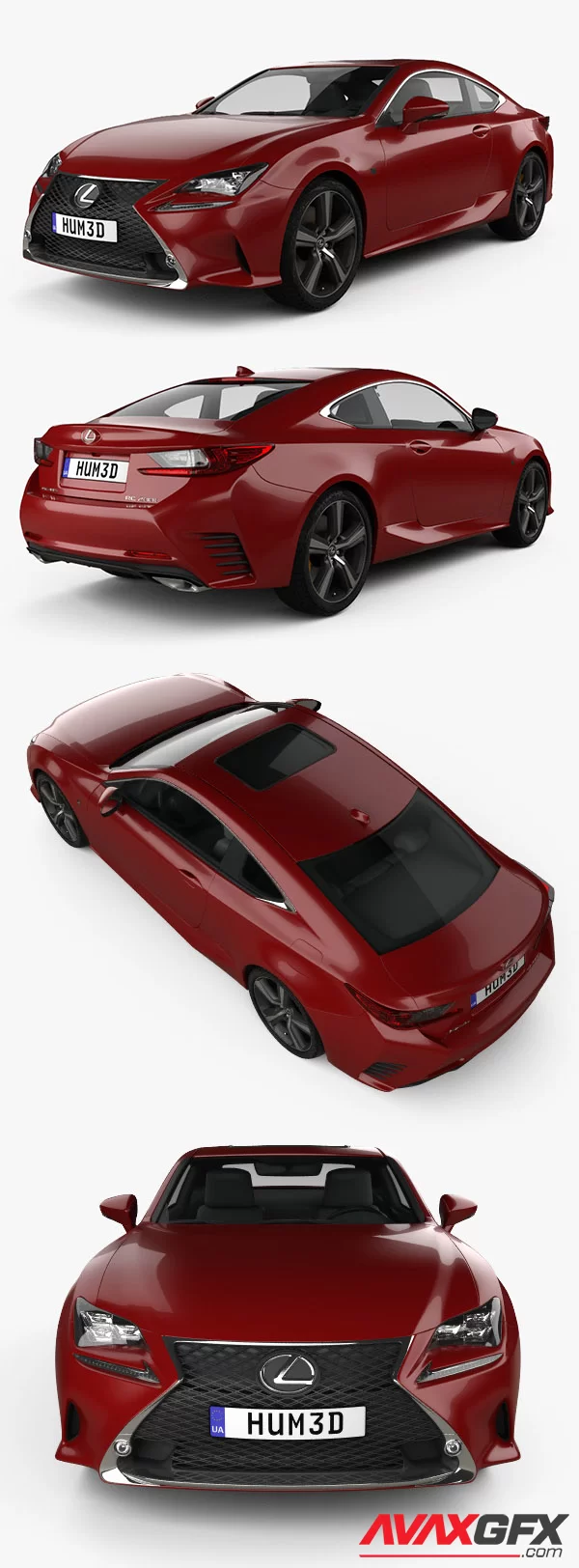 Lexus RC 200t 2019  3D Model