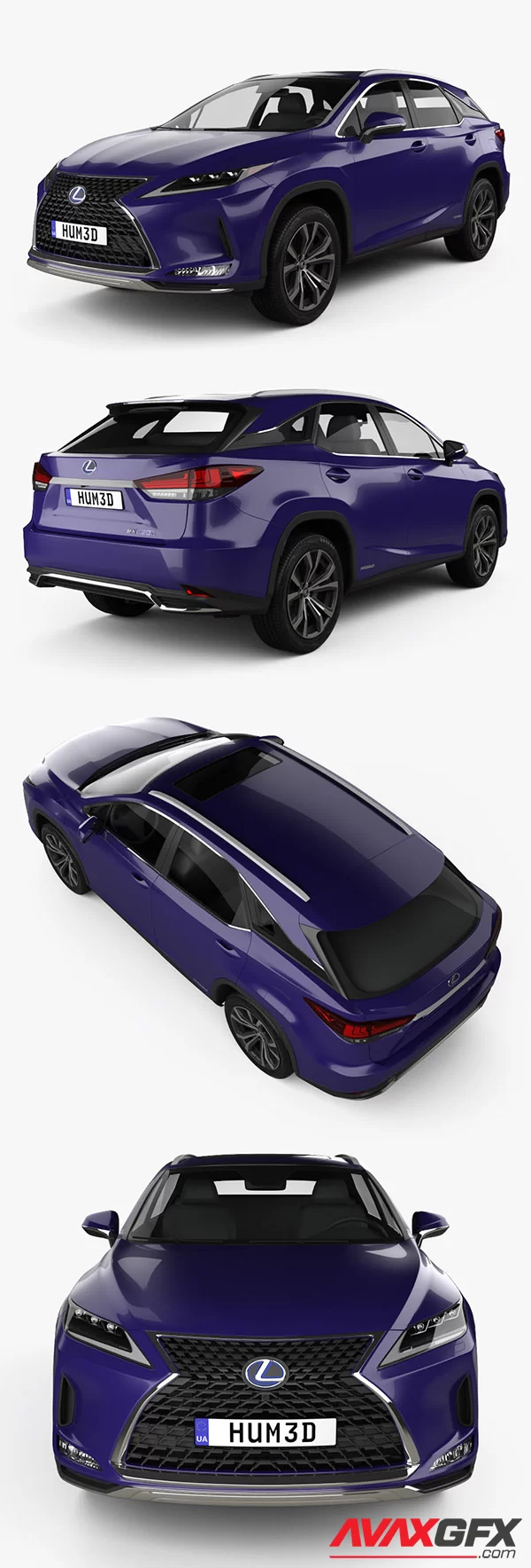 Lexus RX hybrid Executive 2022 3D Model