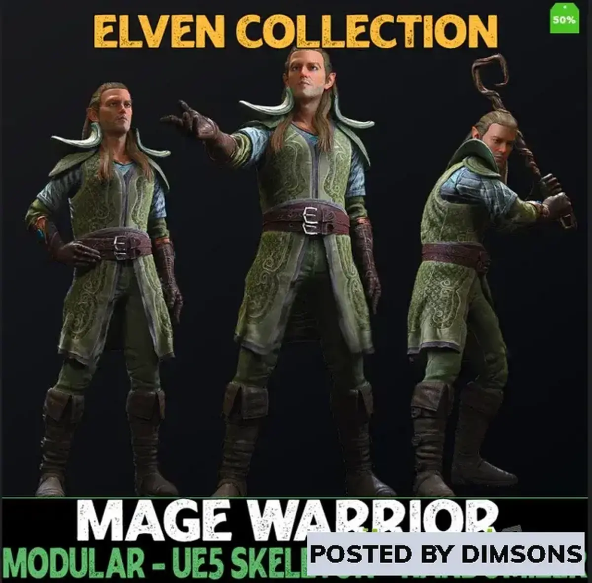 Unreal Engine Characters Mage - Male Elf - Fantasy Elves Collection v5.0