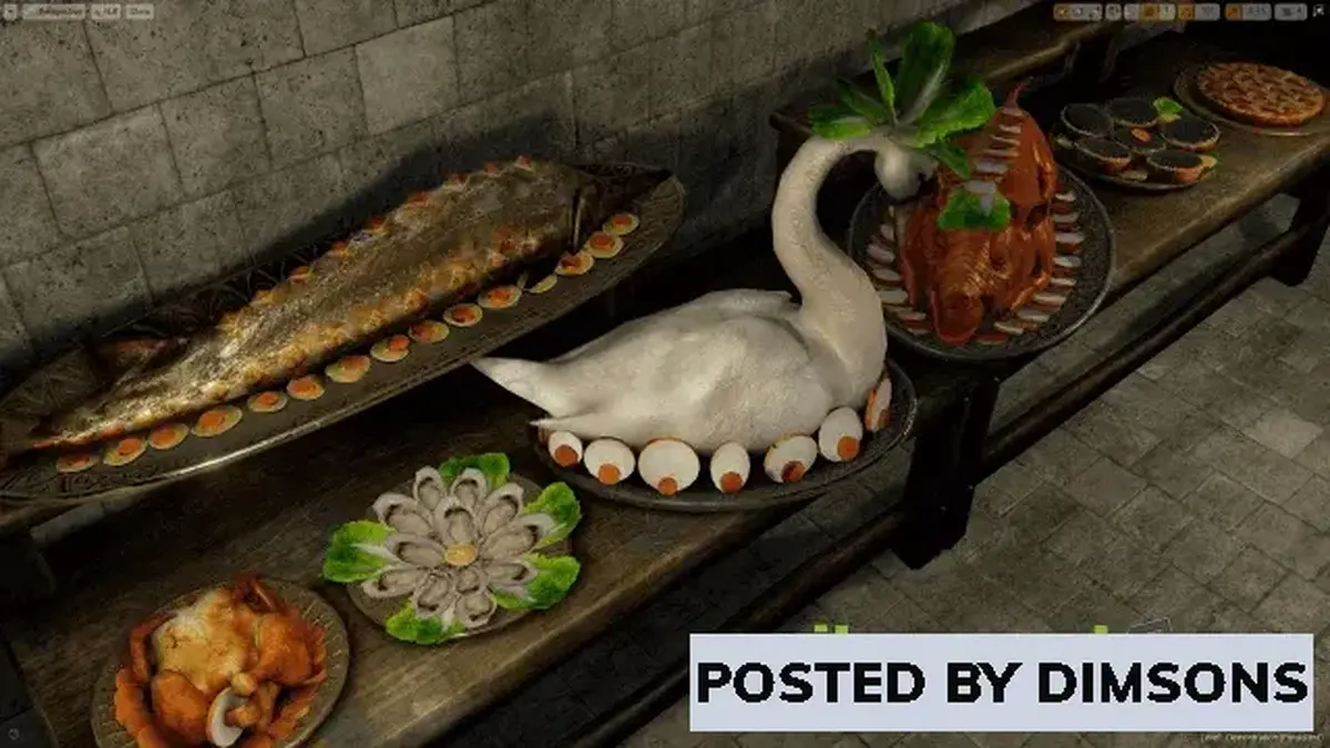 Unreal Engine Props Medieval Feast v4.12-4.27, 5.0-5.2