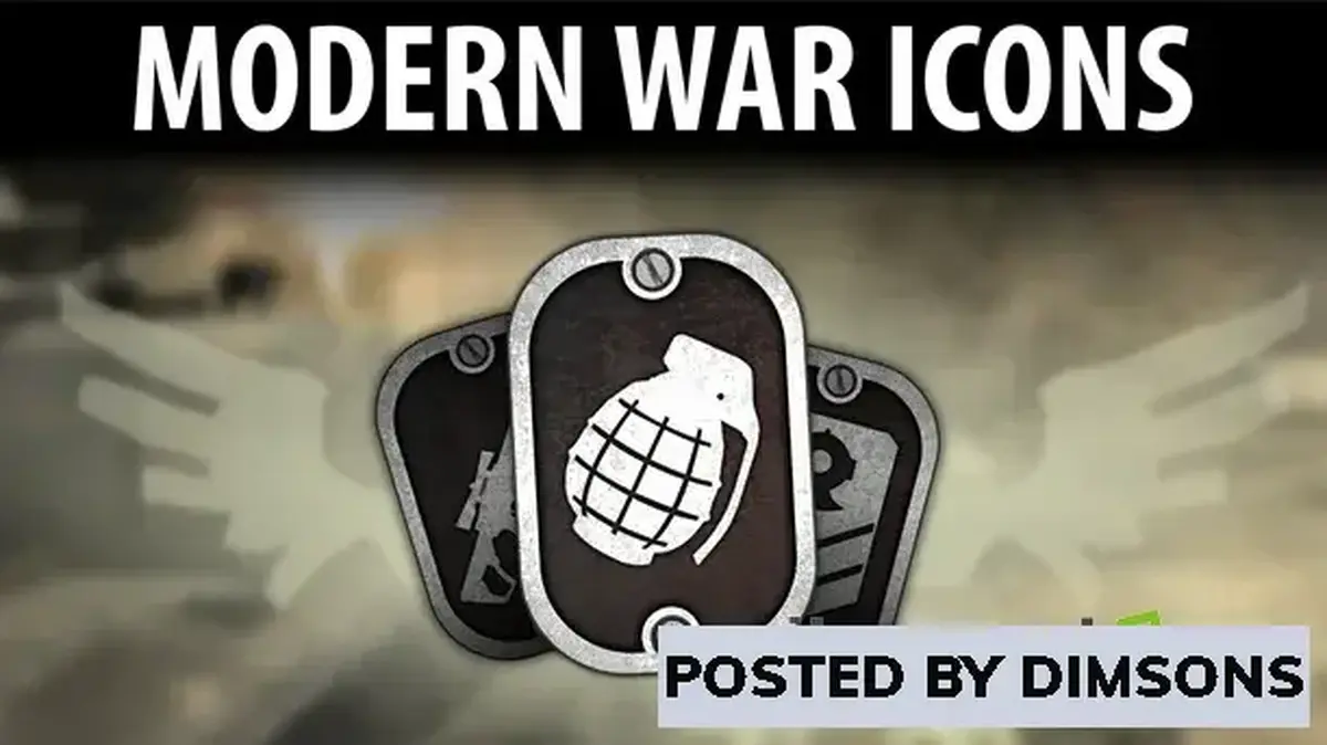 Unreal Engine 2D Assets Modern War Icons v4.27, 5.0-5.2