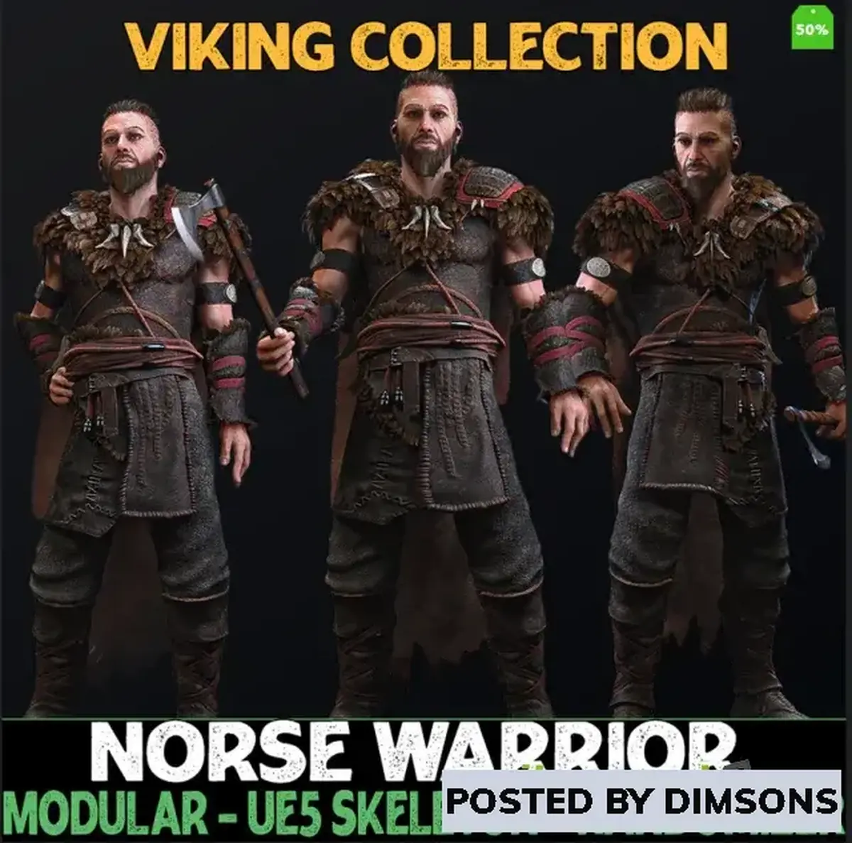 Unreal Engine Characters Norse Warrior - Male Vikings - Fantasy Collection v5.01