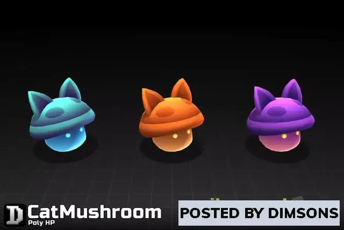 Unity 3D-Models Poly HP - CatMushroom v1.0