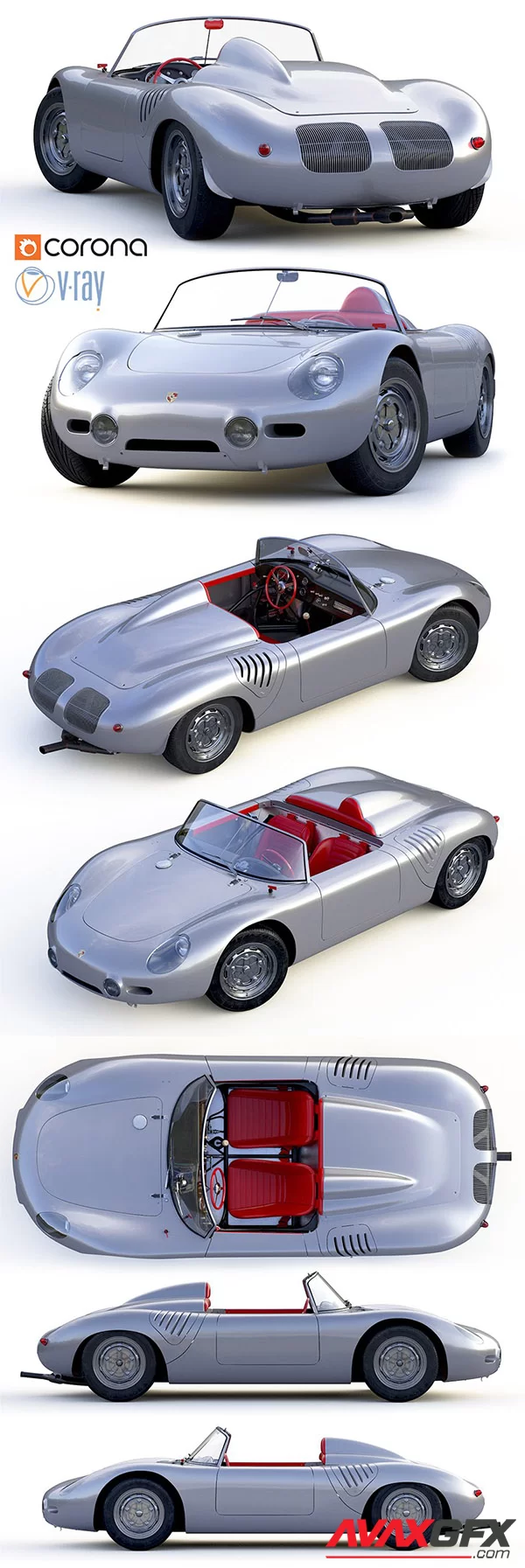 Porsche 718 Spyder RS 1960 3D Model