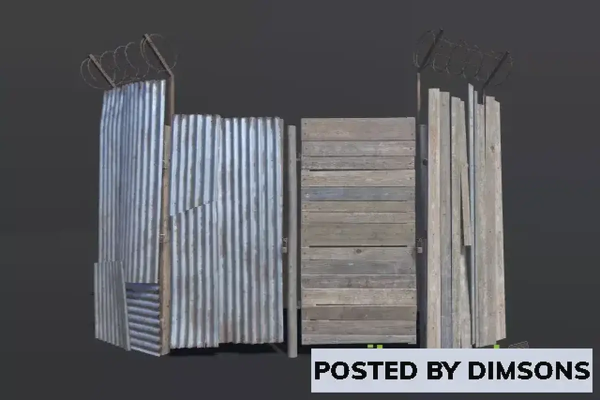 Unity 3D-Models Post Apocalyptic Fence PBR v1.0