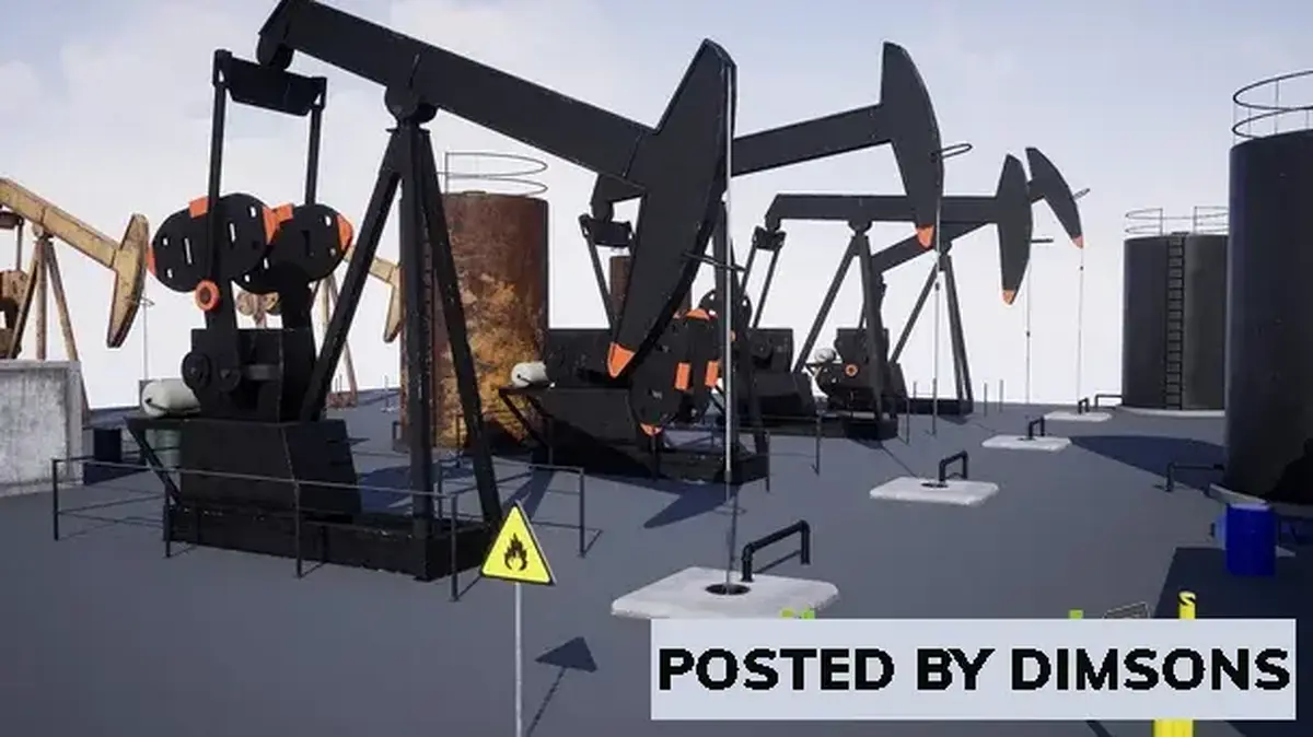 Unreal Engine Props Pumpjack. Oil extraction v4.23-4.27, 5.0-5.2