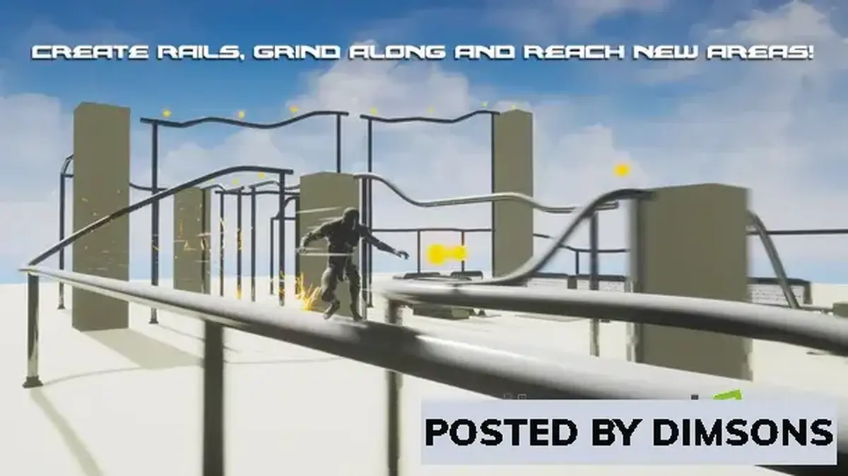 Unreal Engine Blueprints Spline Grind Rail Builder v4.27, 5.1