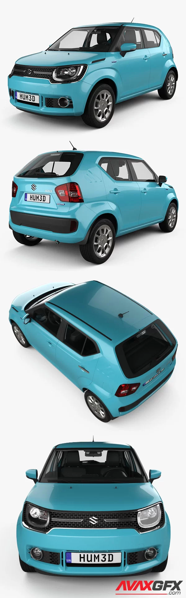 Suzuki Ignis with HQ interior 2019 3D Model