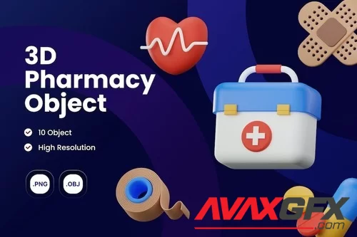 3D Icon Pharmacy Illustration Collection GM5Q68P PNG