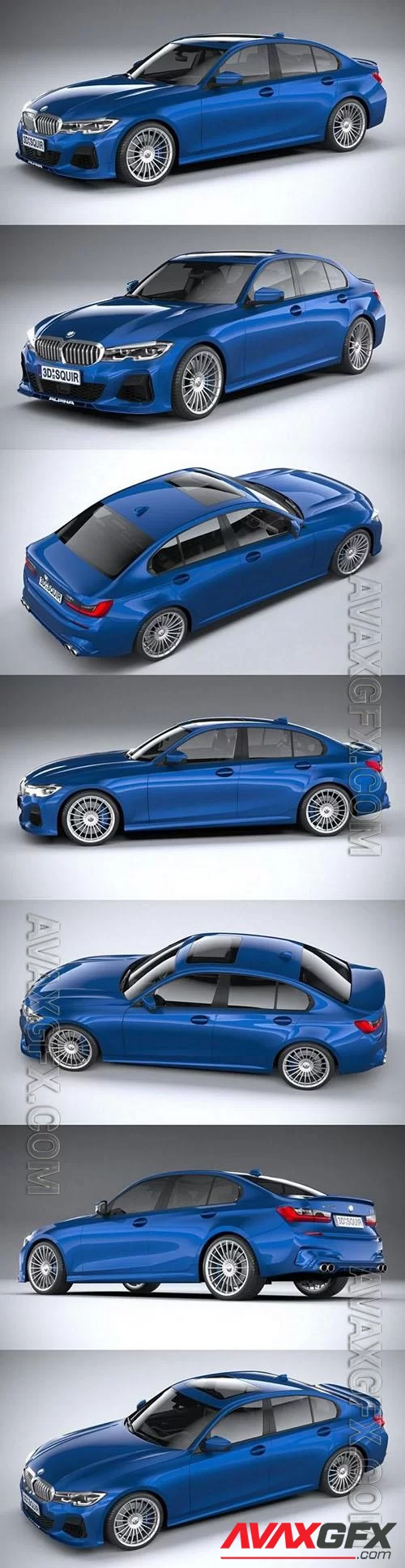 BMW Alpina D3 S sedan 2020 - 3d model