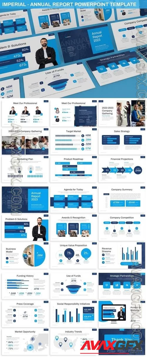 Imperial - Annual Report Powerpoint Template L86PD4Y [PPTX]