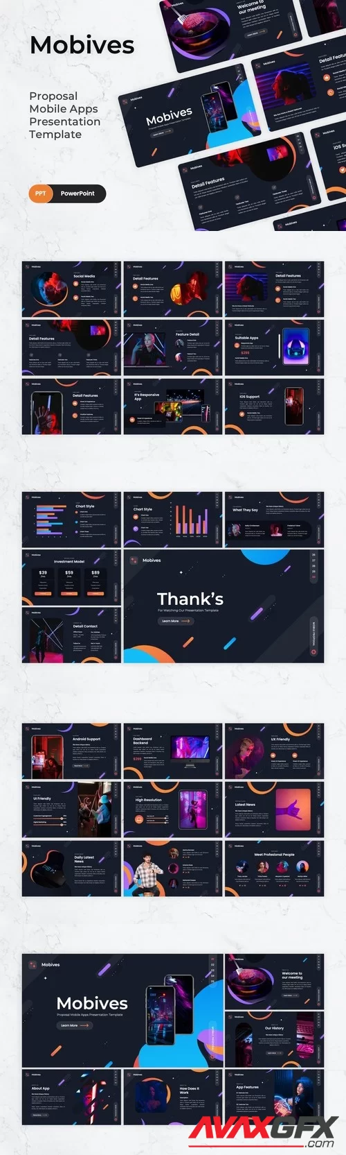 Mobives - Mobile Proposal PowerPoint Template PPTX