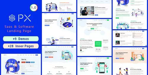ThemeForest - PXaas v1.0.6 - App & Software Landing Page Theme - 23230063
