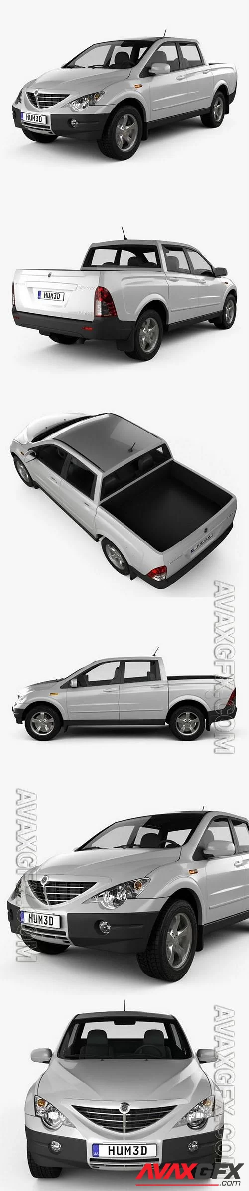 SsangYong Actyon Sports 2014 - 3d model