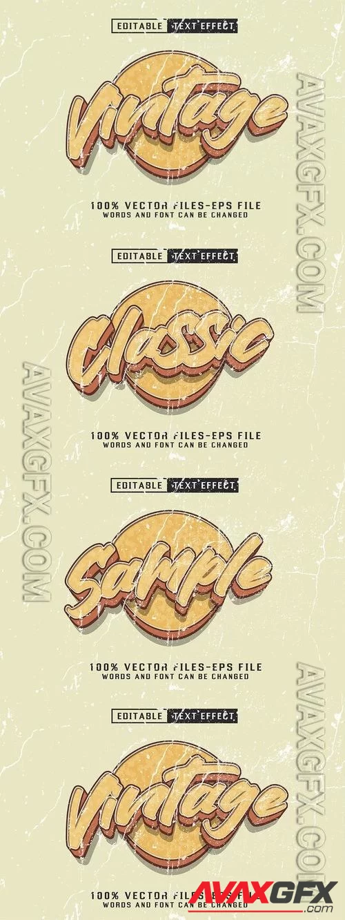 Vintage Editable Text Effect