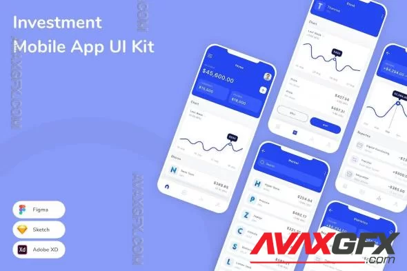 Investment Mobile App UI Kit 3CCJYYE