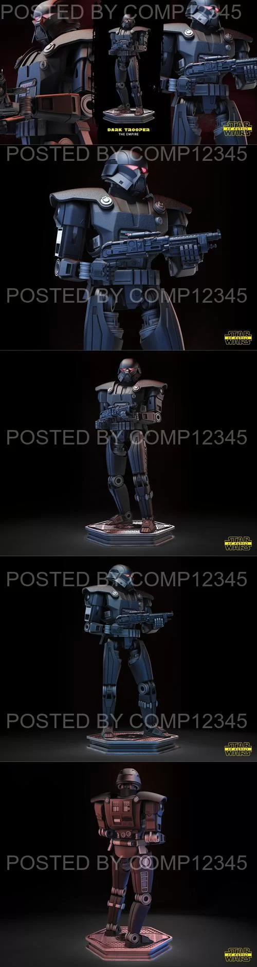 Dark Trooper Sculpture - Star Wars 3D Print