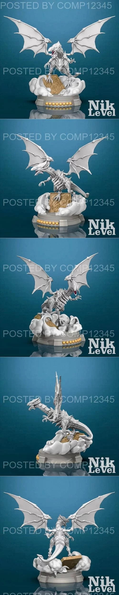Blue Eyes White Dragon YuGi-Oh 3D Print