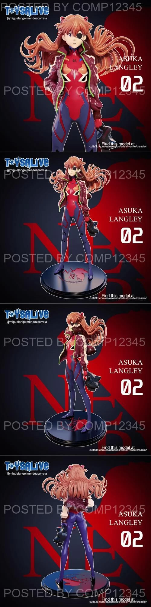 Asuka Langley 02 3D Print