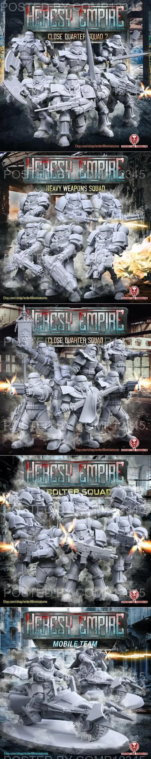 Heresy Empire Miniatures Pack 3D Print