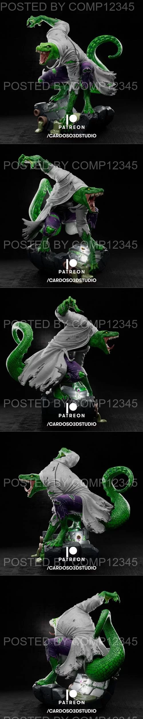 3D Print Model - Lizard Statue