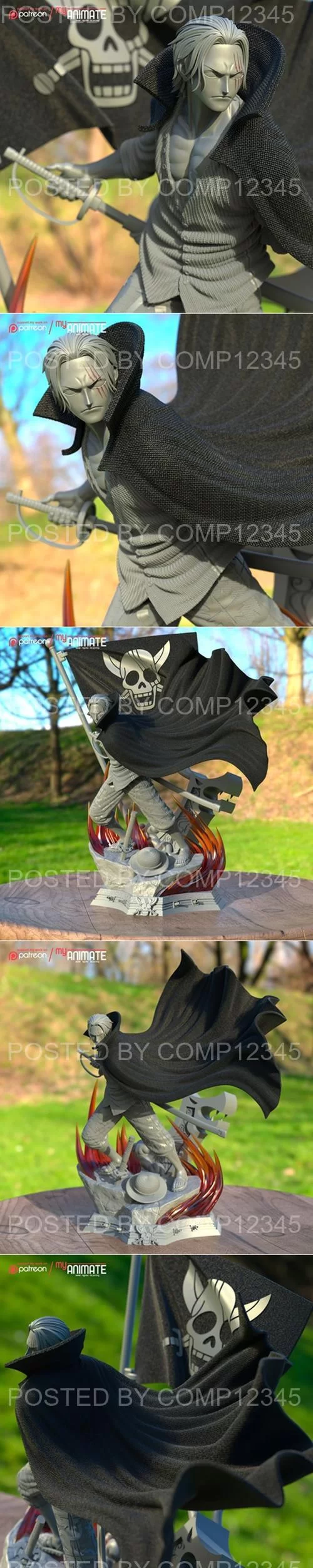 Shanks from One Piece - myAnimate 3D Print