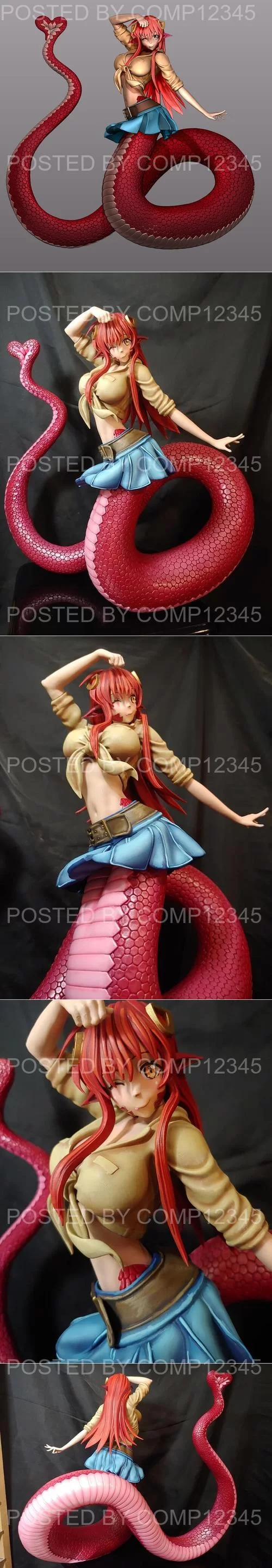 Monster Musume Miia Lamia fanart 3D Print