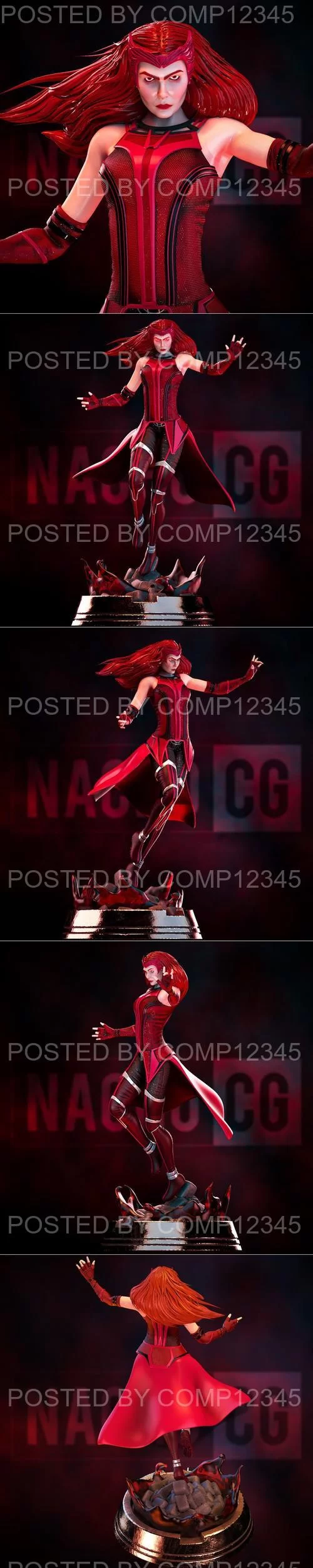 Fan Art Wanda - Scarlet Witch Statue 3D Print