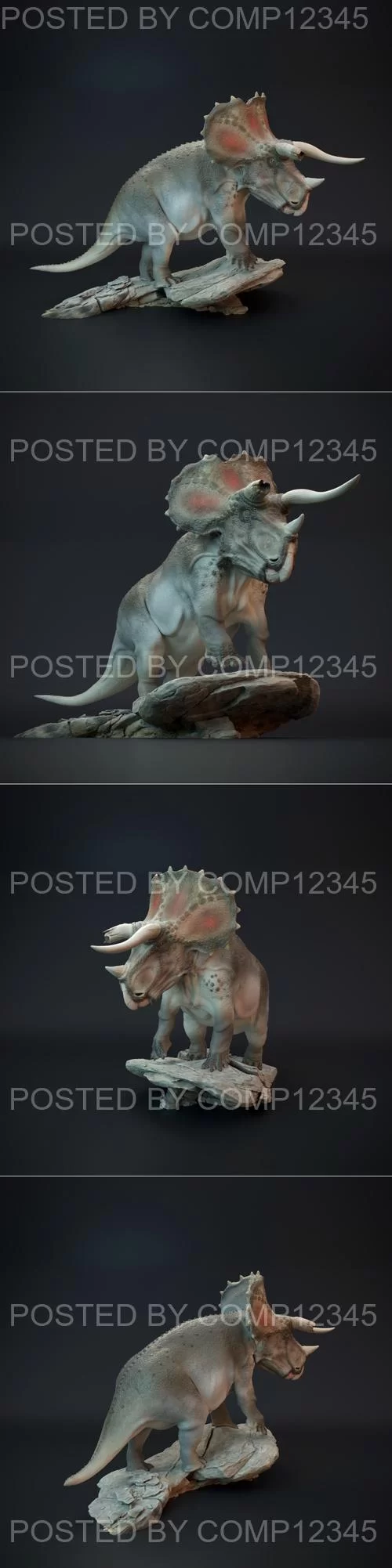 3D Print Model - Triceratops old bull dinosaur