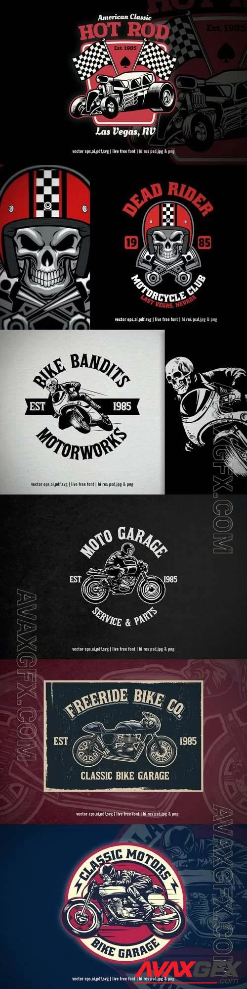Motorcycle club rider vintage logo