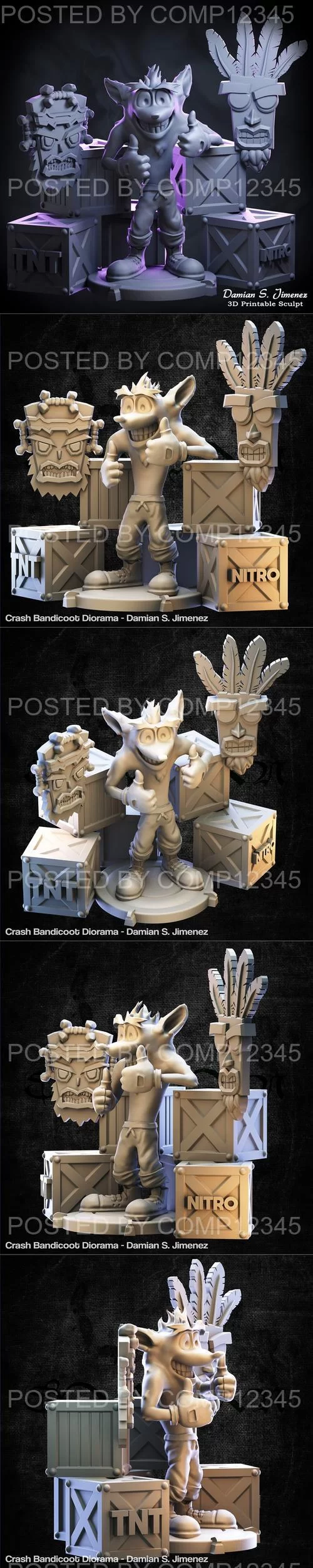Crash Bandicoot Diorama 3D Print