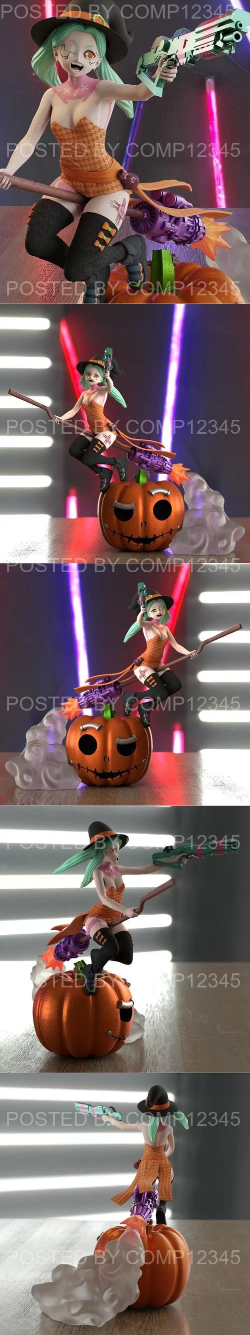 3D Print Model - Rebecca Halloween - Cyberpunk Edgerunners