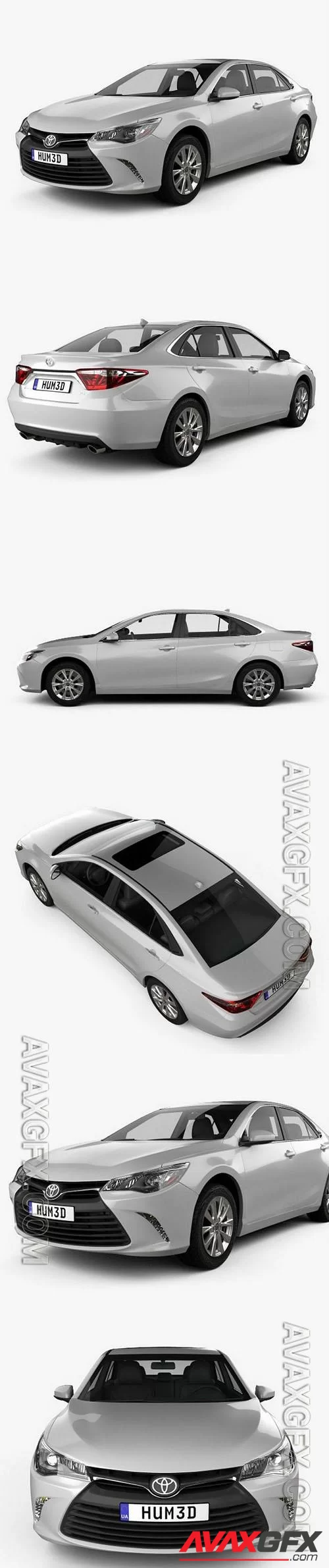 Toyota Camry XLE 2017 - 3d model