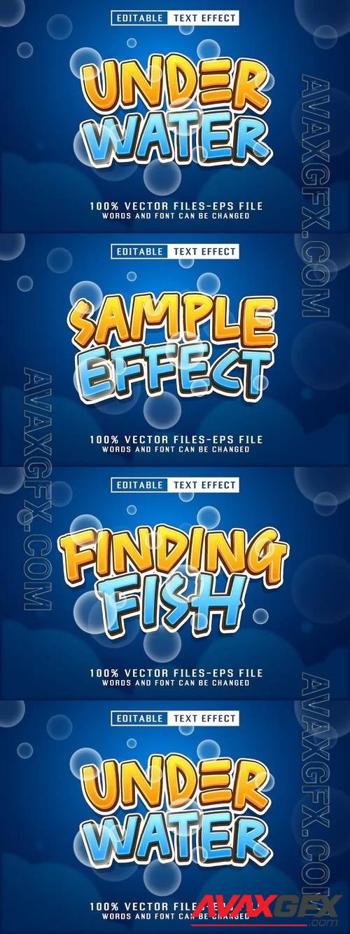 Uder Water Editable Text Effect