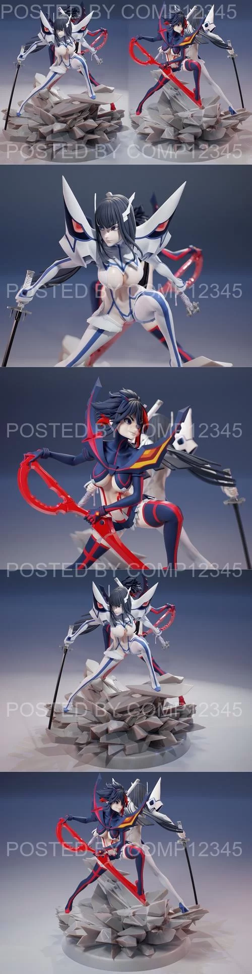 3D Print Model - Kill la Kill Satsuki and Ryuko