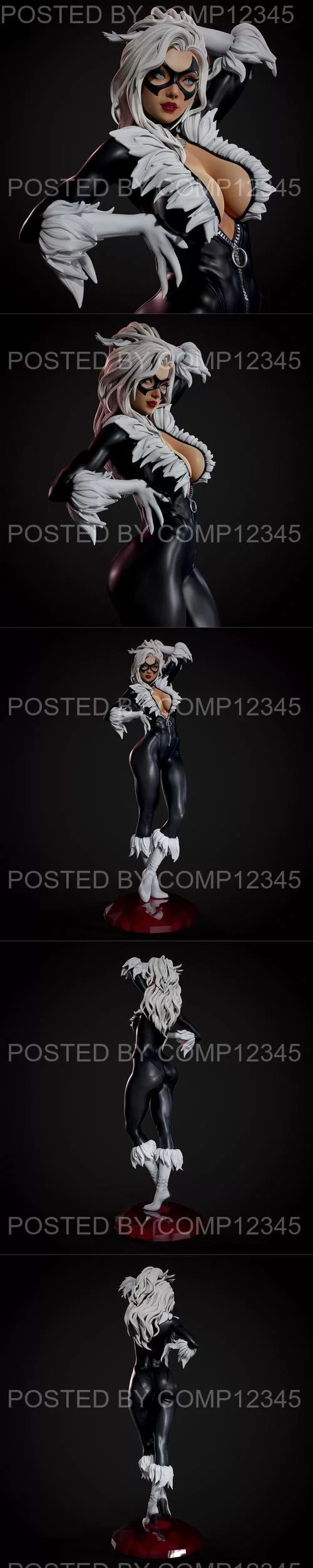 Black Cat by Polina Shaman 3D Print