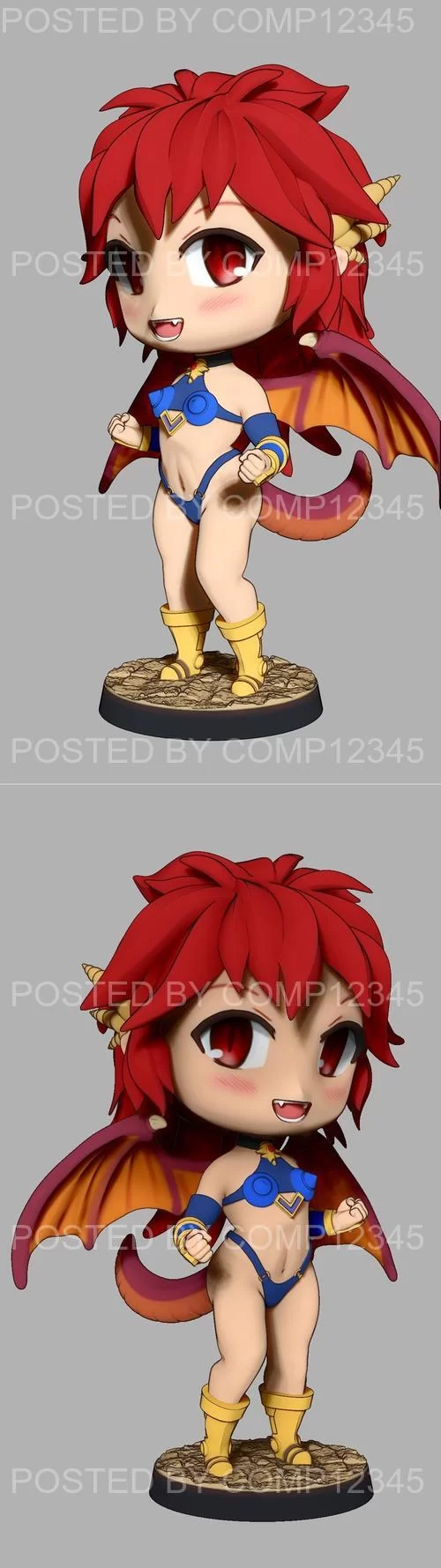 3D Print Model - Chibi Mink from Dragon Half