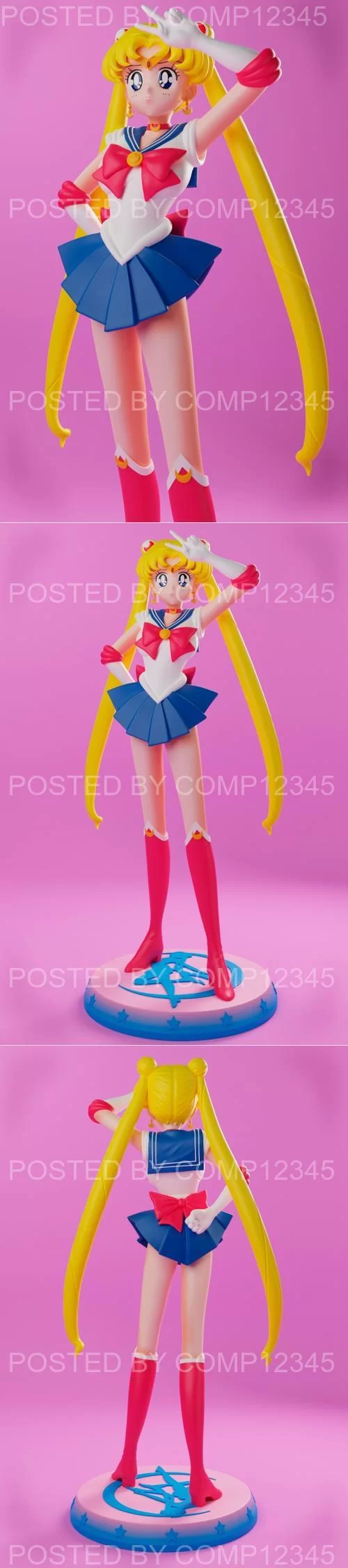 3D Print Model - Blue Spray - Sailor Moon