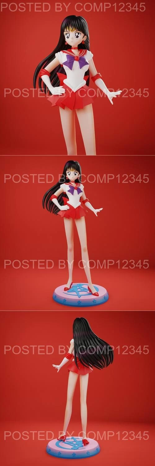 3D Print Model - Blue Spray - Sailor Mars