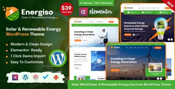 Themeforest - Energiso - Solar Technology & Renewable Energy WordPress Theme 45818372