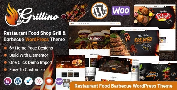 Themeforest - Grillino - Grill & Restaurant Shop WordPress Theme 45298133 (Last Update 19 July 2023)