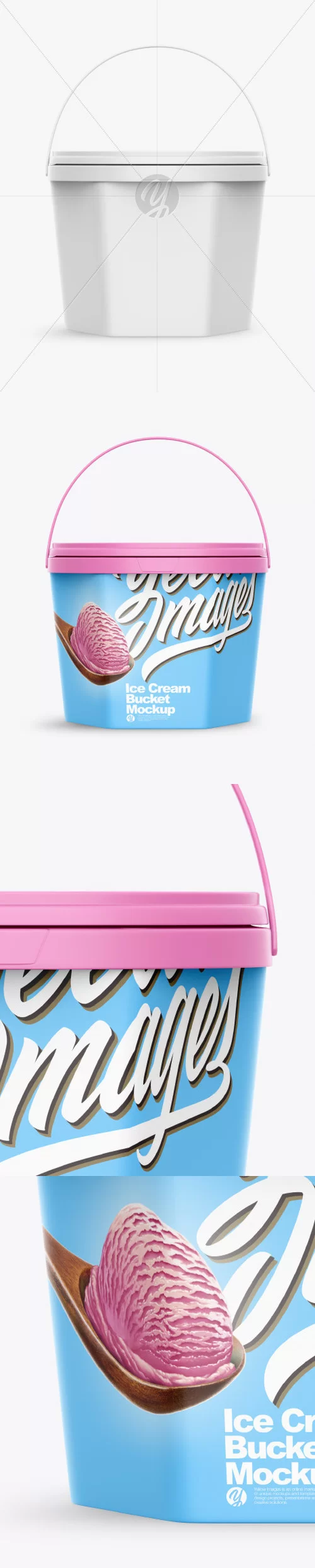 Matte Ice Cream Bucket Mockup 48019 [TIF]