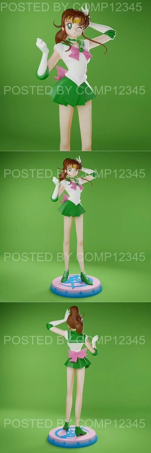 3D Print Model - Blue Spray - Sailor Jupiter