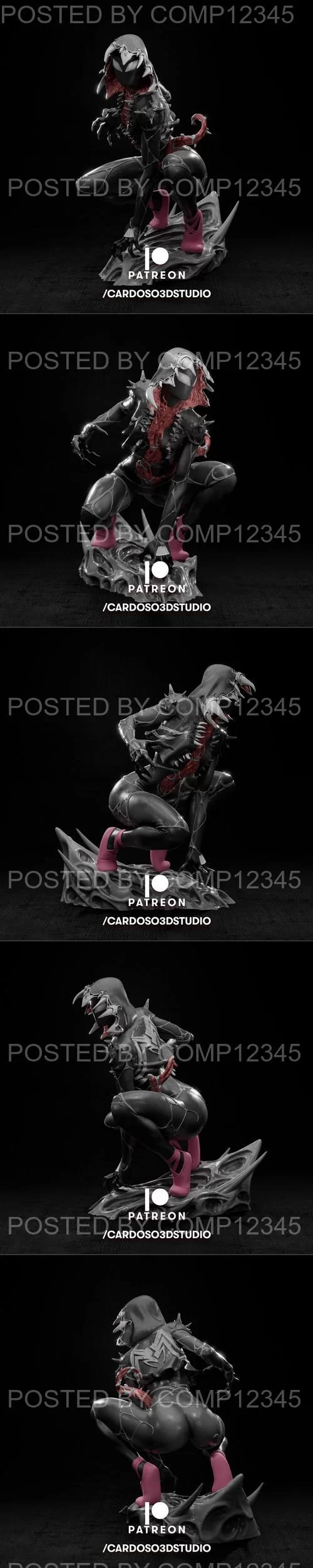 3D Print Model - Cardoso 3d Studio - Venomized Gwen statue